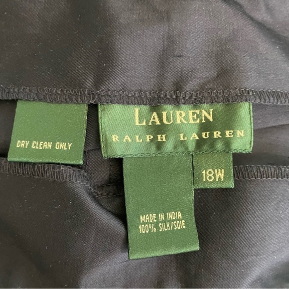 Lauren Ralph Lauren | Navy Blue Silk Dress Pants - Picture 6 of 6